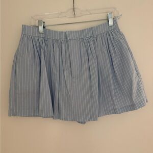 Zara Light Blue Striped Skirt